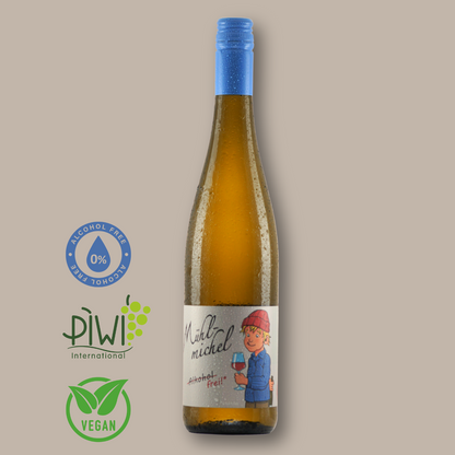 Alkoholfreier Wein Donauriesling Souvignier gris Bio Weingut Muehlmichel Kirchheim Pfalz 