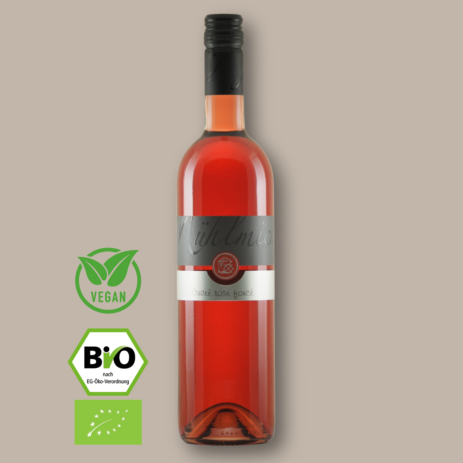 Cuvee rose fonce halbtrocken Bio Weingut Muehlmichel Kirchheim Pfalz 