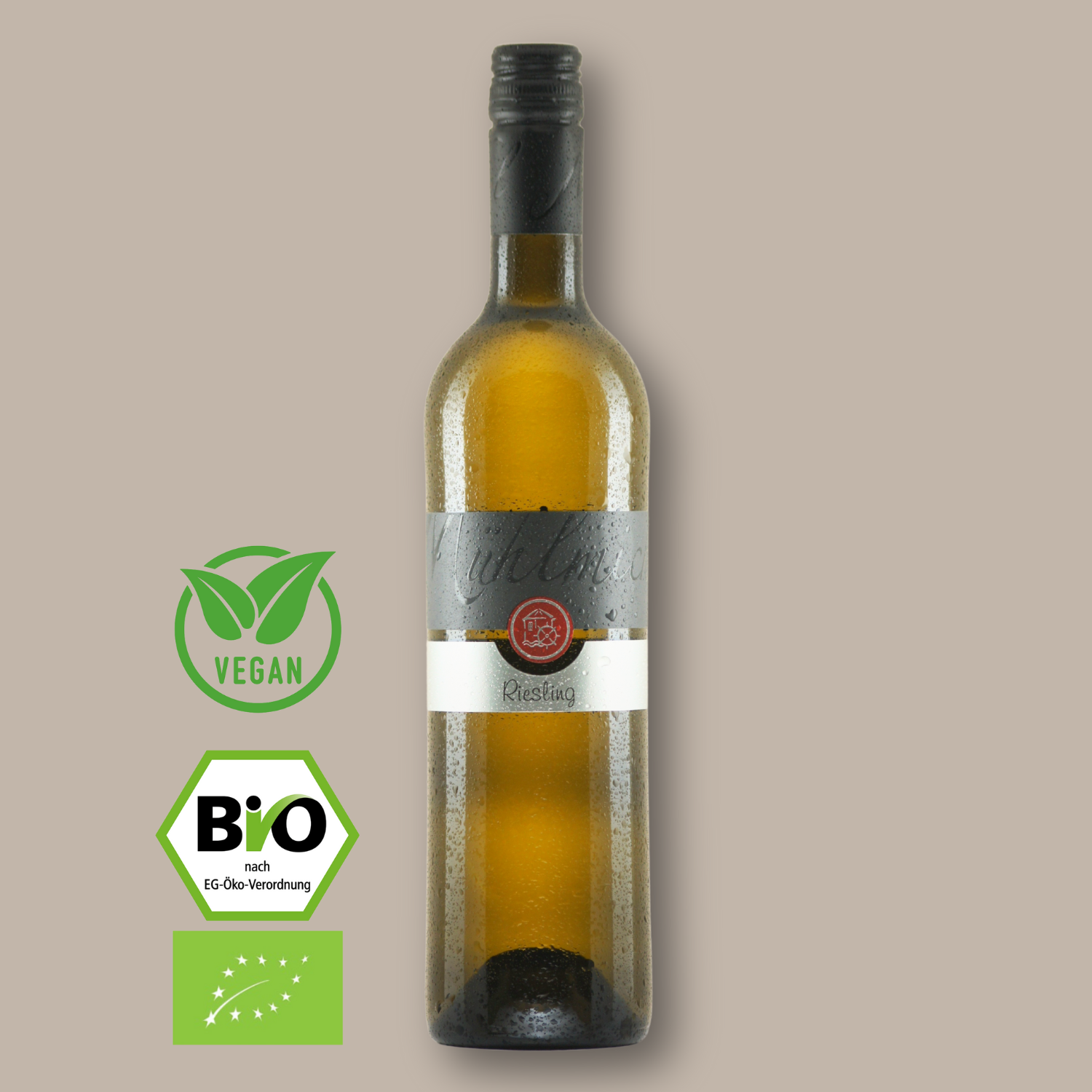 Riesling lieblich zwei Bio Weingut Muehlmichel Kirchheim Pfalz 