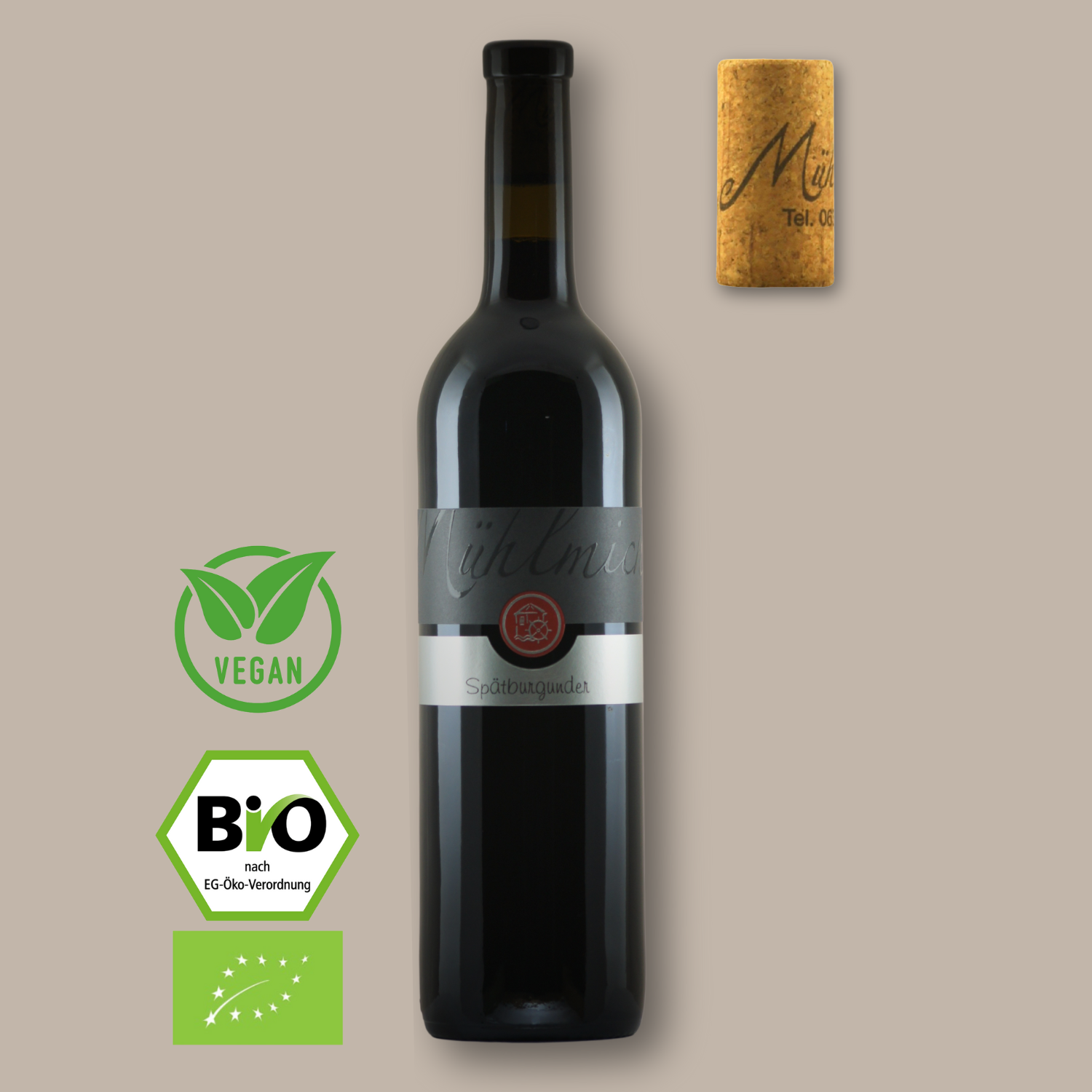 Spaetburgunder Rotwein trocken Eichenfass barrique Bio Weingut Muehlmichel Kirchheim Pfalz